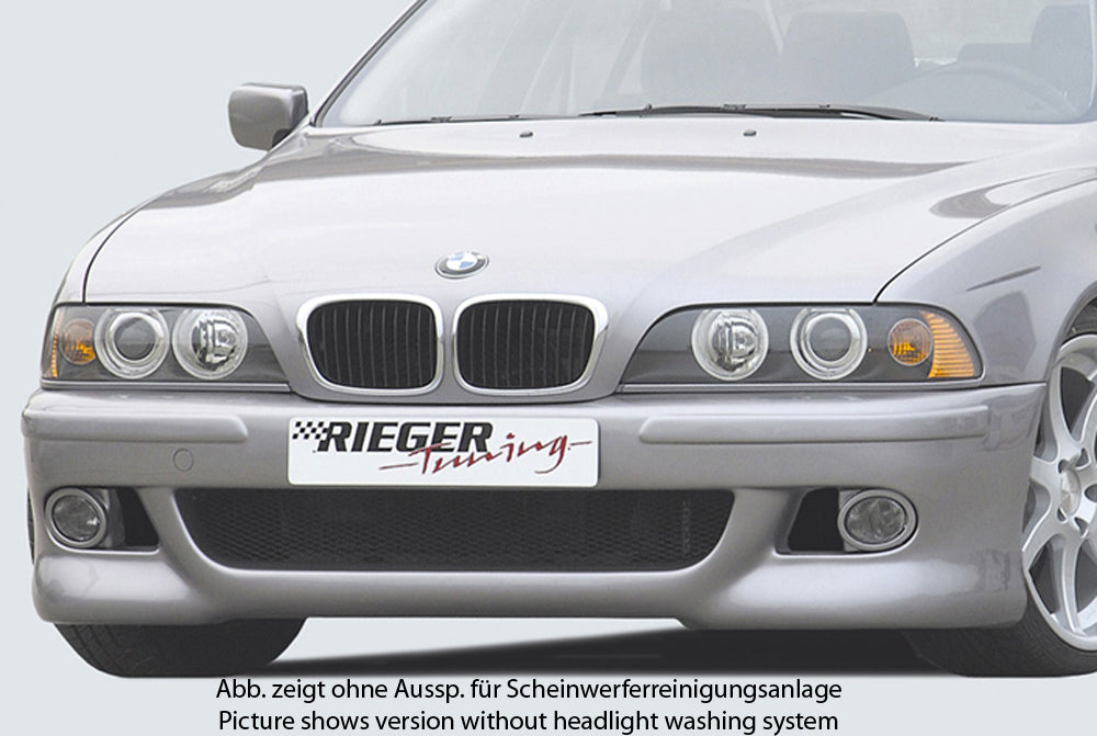 Rieger Tuning Spoilerstoßstange mit Halterungen für Nebelscheinwerfern und Abdeckkappen & mit Aussaprungen für Waschanlage