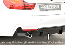 Rieger Tuning Heckeinsatz mit Gittereinsatz links/rechts für originale M-Paket Heckschürze mit Aussparung für original Endrohr links