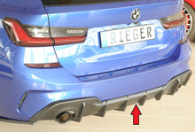 Rieger Tuning Heckeinsatz für originale M-Sport-Paket Heckschürze mit original je 1 Endrohr 90mm links/rechts, für Fahrzeuge mit Anhängekupplung