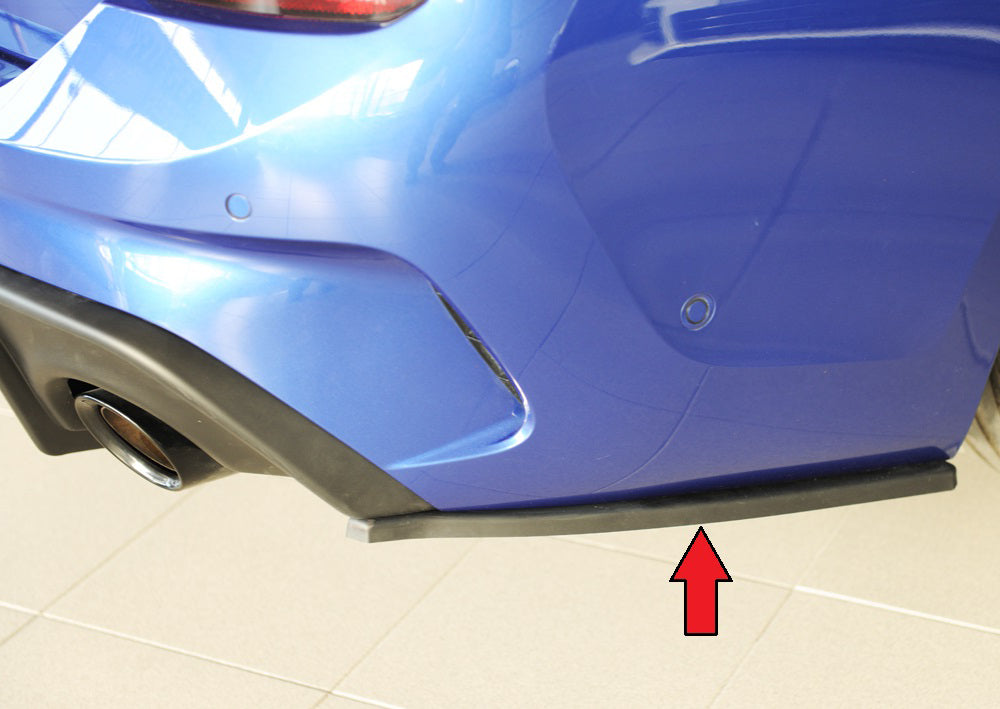 Rieger Tuning Heckschürzenansatz rechts für originale M-Sport-Paket Heckschürze, passend nur in Verbindung mit RIEGER Heckeinsatz