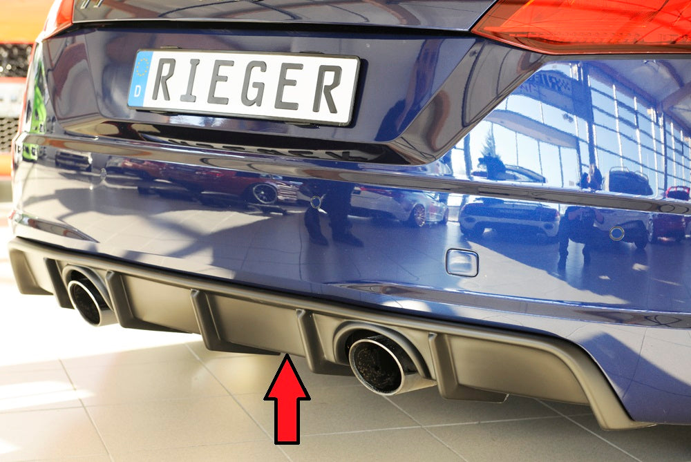 Rieger Tuning Heckeinsatz für originale Heckschürze mit links/rechts je 1 Endrohr