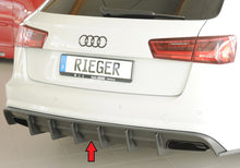 Rieger Tuning Heckeinsatz für originale S-Line Heckschürze mit originaler Endrohrblende links/rechts je 1x, für Fahrzeuge ohne Anhängekupplung