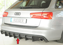 Rieger Tuning Heckeinsatz für originale S-Line Heckschürze mit originaler Endrohrblende links/rechts je 1x 90mm, für Fahrzeuge ohne Anhängekupplung
