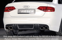 Rieger Tuning Heckschürzenansatz für S-Line Modelle mit Aussparungen links für original Endrohr
