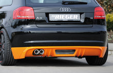 Rieger Tuning Heckschürzenansatz für original Endschalldämpfer mit 2 Endrohren 76mm links