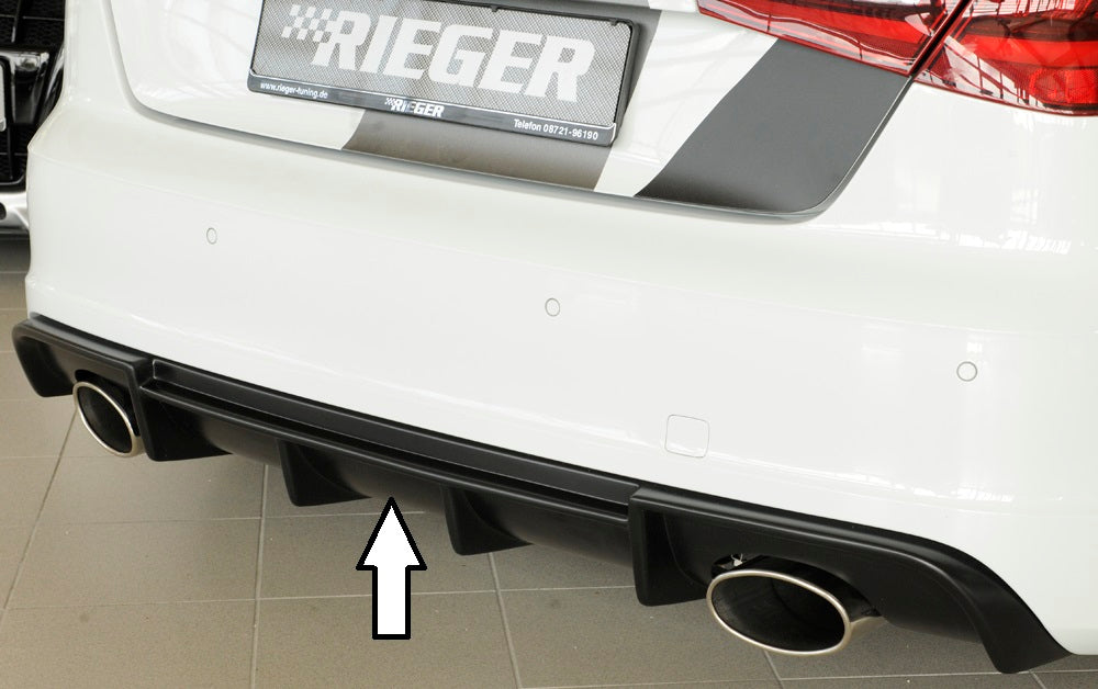 Rieger Tuning Heckeinsatz für Endrohr links/rechts je 1x152x95mm oval für Fahrzeuge mit S-Line
