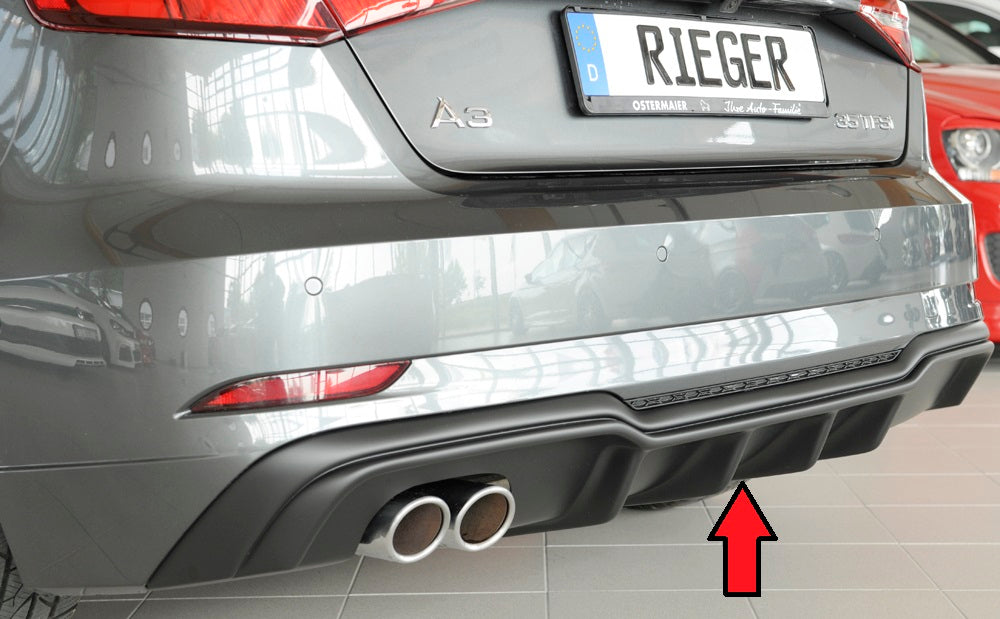 Rieger Tuning Heckeinsatz für S-Line Modelle für Doppelendrohr links