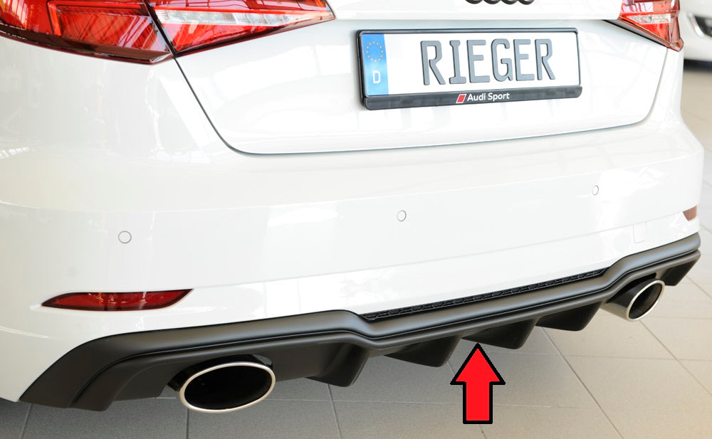 Rieger Tuning Heckeinsatz für S-Line Modelle für Sportendrohr links/rechts je 1x152x95mm oval