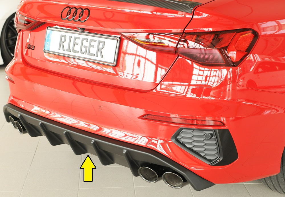 Rieger Tuning Heckeinsatz für S-Line Heckschürze mit Endrohraussparung links/rechts