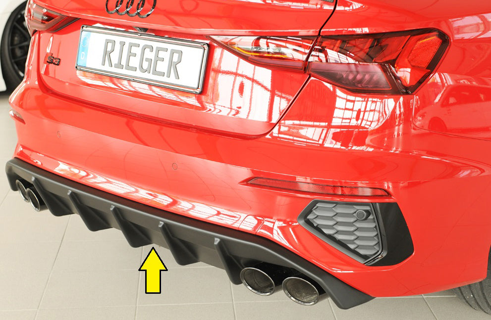 Rieger Tuning Heckeinsatz für S-Line Heckschürze mit Endrohraussparung links/rechts