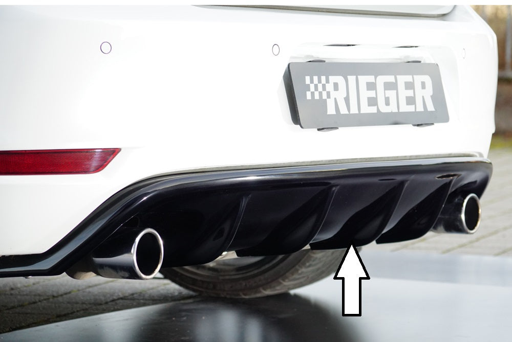 Rieger Tuning Heckeinsatz schwarz glänzend für Serien-Endrohr links/rechts