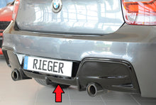 Rieger Tuning Heckeinsatz schwarz glänzend für Fahrzeuge mit M-Paket und je 1x original Endrohr links/rechts (nur 135i!)