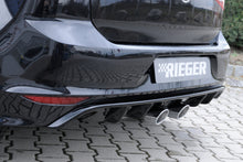 Rieger Tuning Heckeinsatz schwarz glänzend für Doppelendrohr mittig 2x90mm VW R-Look