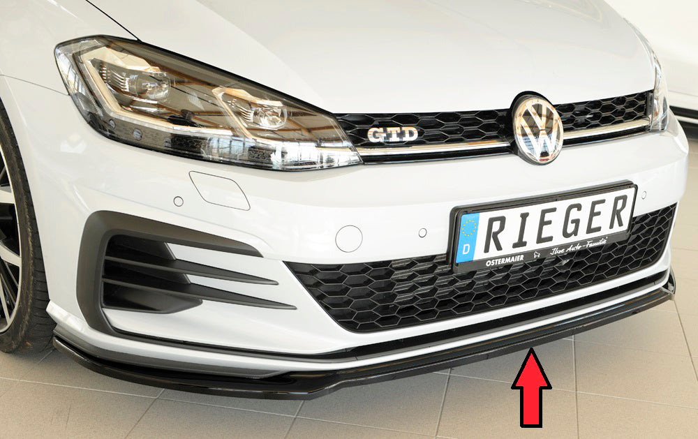 Rieger Tuning Spoilerschwert schwarz glänzend für originale Frontschürze