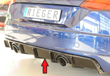 Rieger Tuning Heckeinsatz schwarz glänzend für originale Heckschürze mit links/rechts je 1 Endrohr