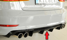 Rieger Tuning Heckeinsatz schwarz glänzend für Doppelendrohr links/rechts für Fahrzeuge mit S-Line