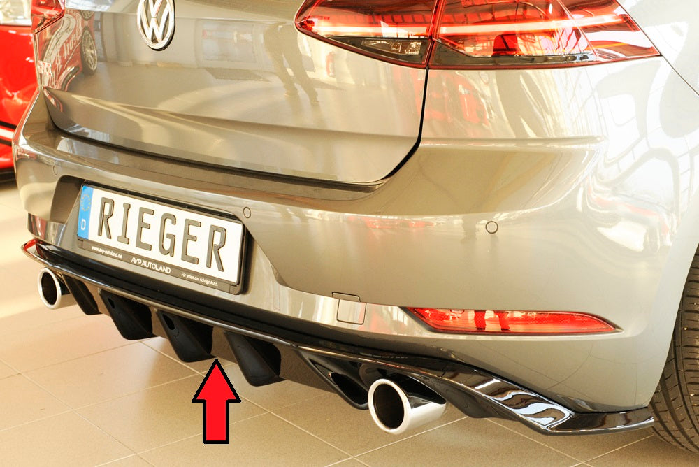 Rieger Tuning Heckeinsatz schwarz glänzend für original Endrohr je 1x links/rechts