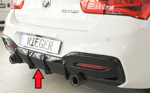 Rieger Tuning Heckeinsatz schwarz glänzend für originale M-Paket Heckschürze mit Endrohraussparung je 1x links/rechts - nur M135i / M140i!