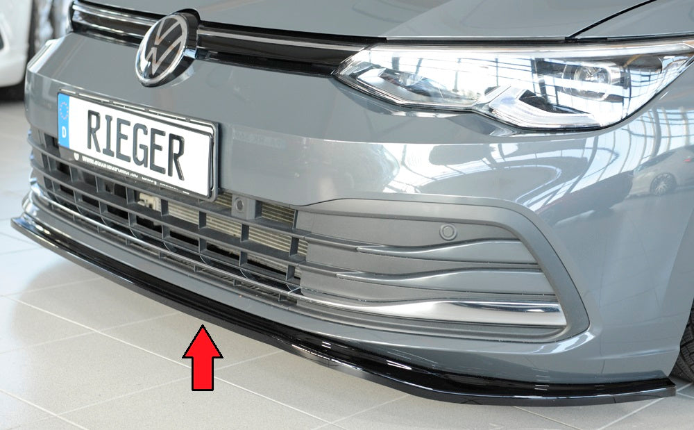 Rieger Tuning Spoilerschwert schwarz glänzend für originale Frontschürze