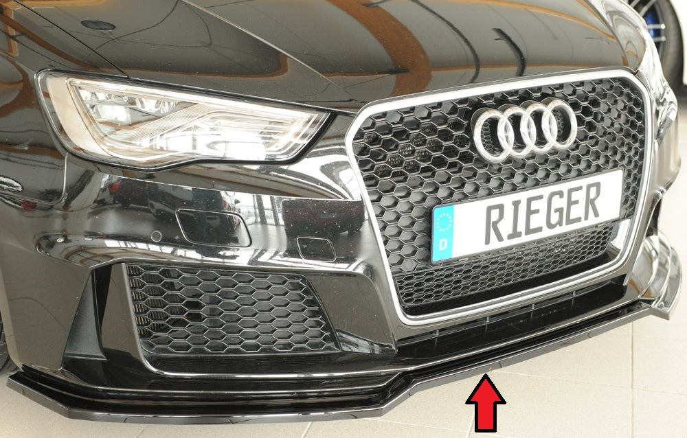 Rieger Tuning Spoilerschwert schwarz glänzend für originale Frontschürze