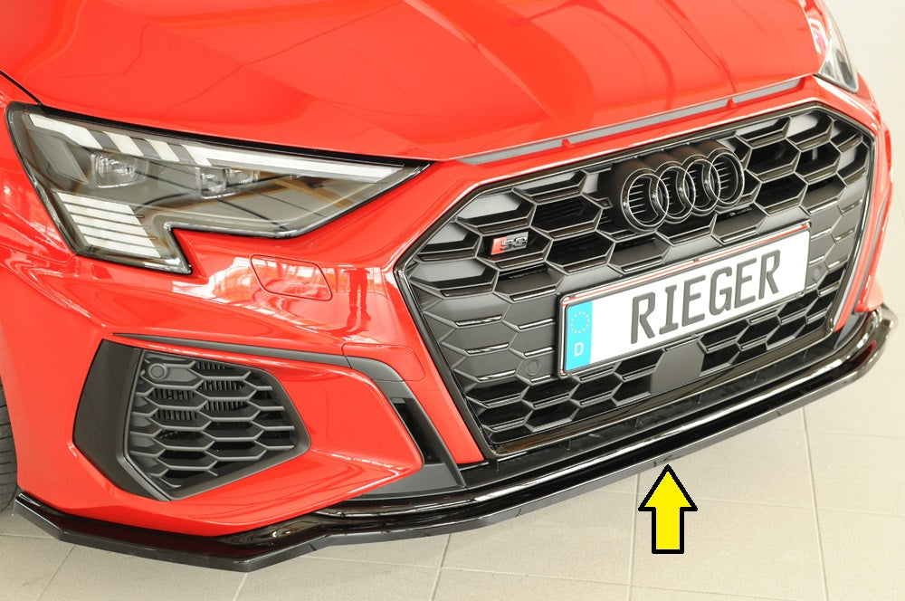 Rieger Tuning Spoilerschwert schwarz glänzend für originale S-Line Frontschürze
