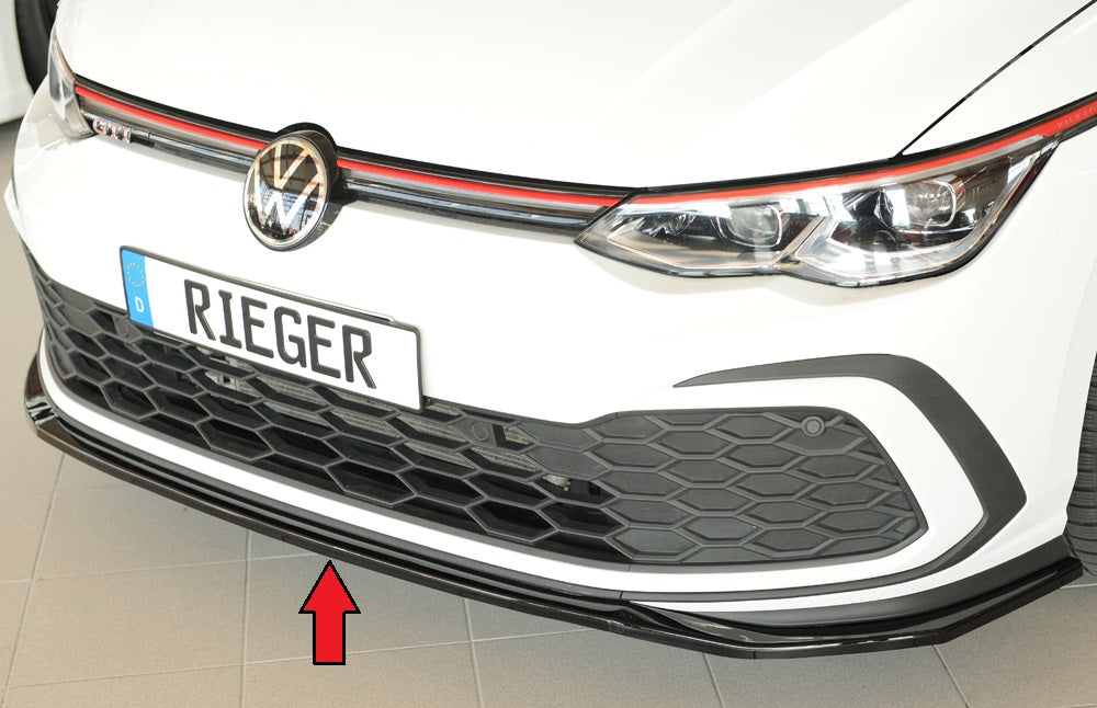 Rieger Tuning Spoilerschwert schwarz glänzend für originale Frontschürze