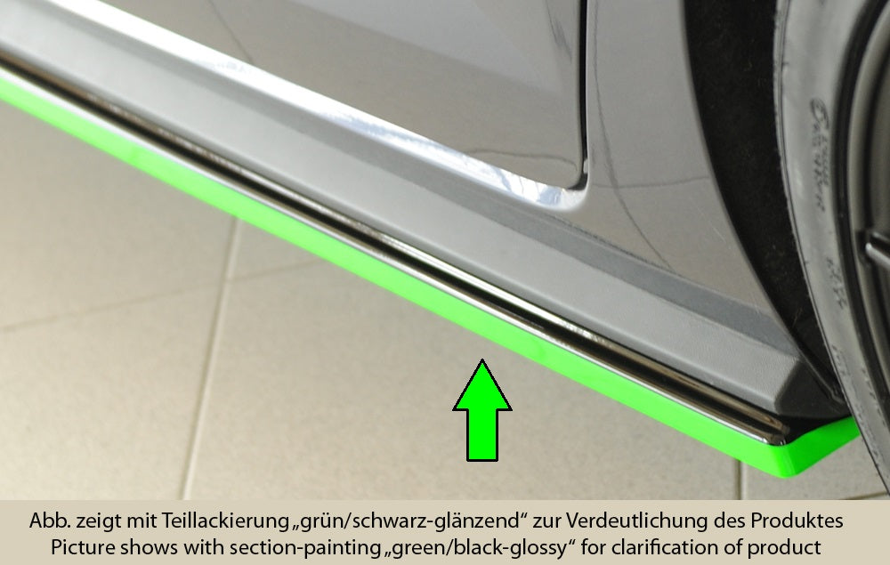 Rieger Tuning Seitenschwelleransatz schwarz glänzend links für originale Schweller