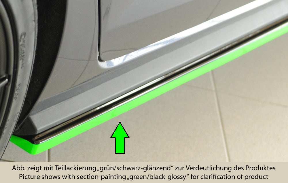 Rieger Tuning Seitenschwelleransatz schwarz glänzend rechts für originale Schweller