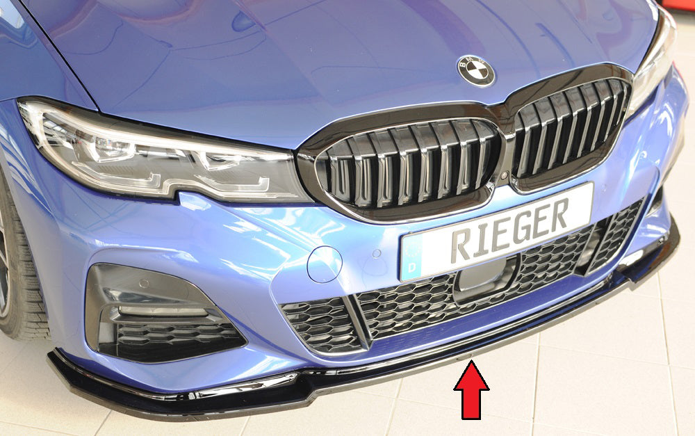 Rieger Tuning Spoilerschwert schwarz glänzend für originale M-Sport-Paket Frontschürze