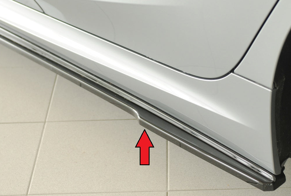 Rieger Tuning Seitenschwelleransatz links schwarz glänzend für originale M-Sport-Paket Seitenschweller