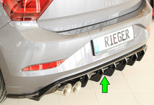 Rieger Tuning Heckeinsatz schwarz glänzend für Fahrzeuge mit original Endschalldämpfer