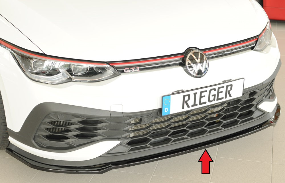 Rieger Tuning Spoilerschwert schwarz glänzend für originale Frontschürze