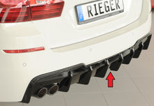 Rieger Tuning Heckeinsatz schwarz glänzend für originale M-Sport Paket Heckschürze für original Doppelendrohr links (2x76mm)