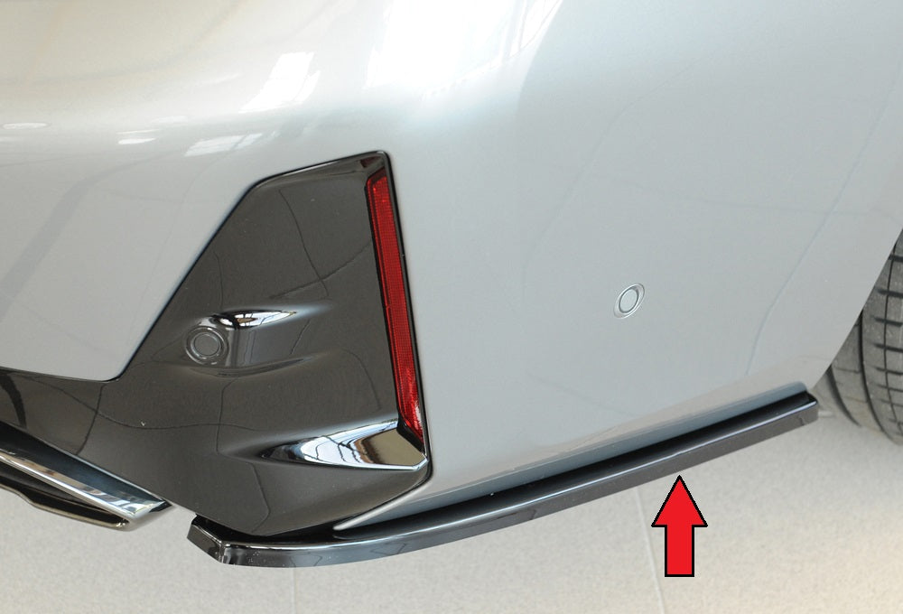 Rieger Tuning Heckschürzenansatz seitlich rechts schwarz glänzend für originale M-Sport-Paket Heckschürze