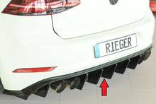 Rieger Tuning Heckeinsatz schwarz glänzend für Doppelendrohr links/rechts je 2x115x70mm