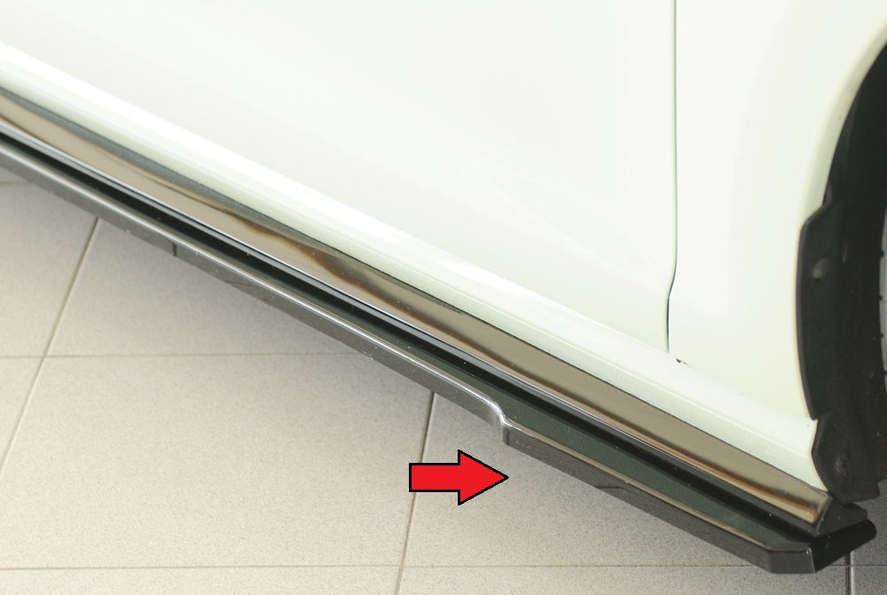 Rieger Tuning Seitenschwelleransatz (19mm) schwarz glänzend rechts für originale R-Line Schweller