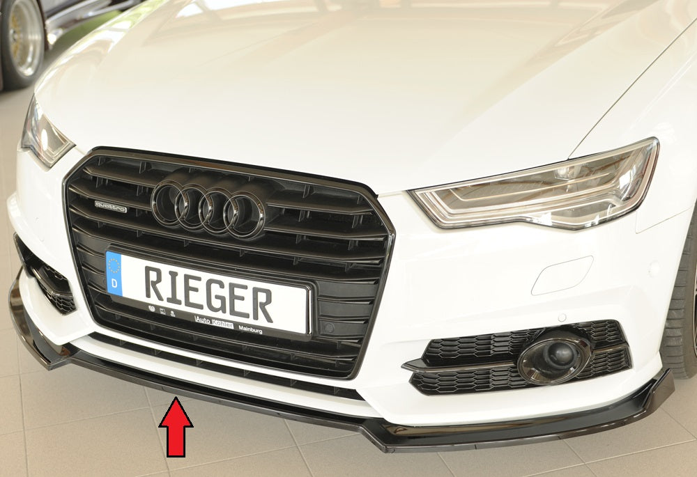 Rieger Tuning Spoilerschwert schwarz glänzend für originale S-Line Frontschürze