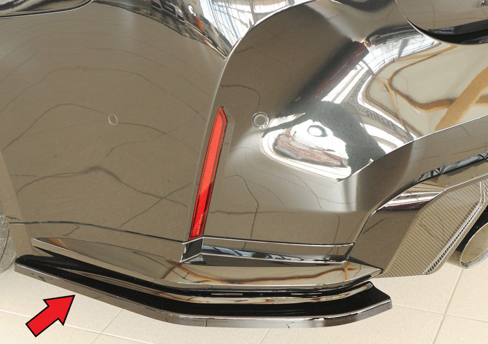 Rieger Tuning Heckschürzenansatz schwarz glänzend links für originale Heckschürze