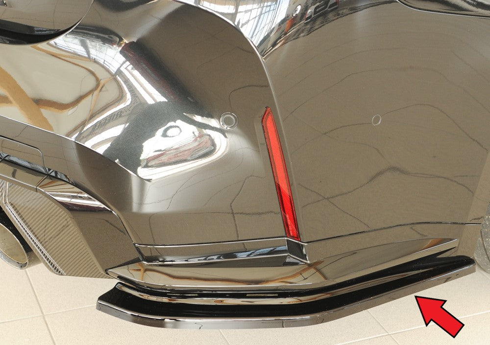 Rieger Tuning Heckschürzenansatz schwarz glänzend rechts für originale Heckschürze