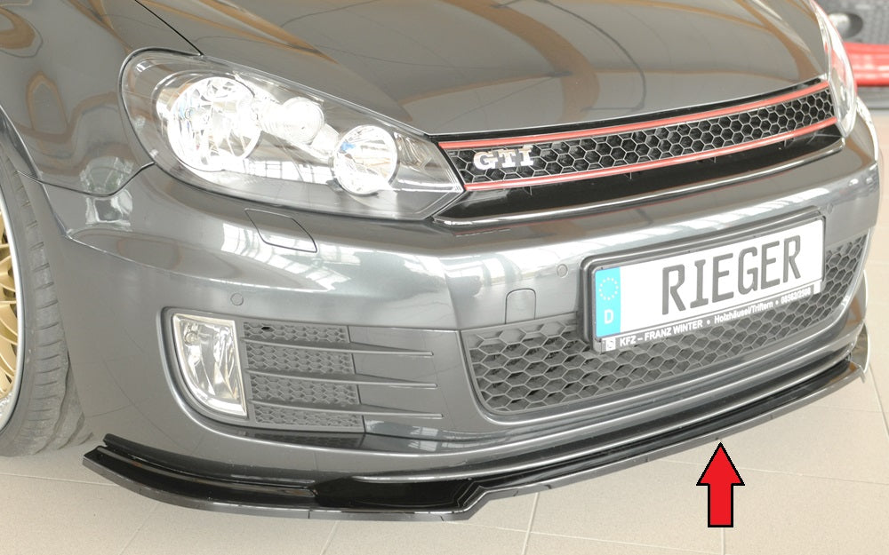 Rieger Tuning Spoilerschwert schwarz glänzend für originale Frontschürze