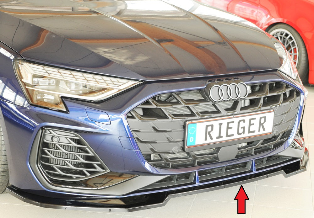 Rieger Tuning Spoilerschwert schwarz glänzend für originale S-Line Frontschürze