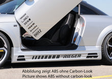 Rieger Tuning Seitenschweller links in Carbon-Look mit Schacht und 2 Ausschnitten