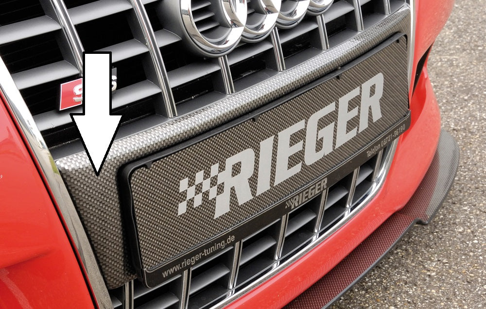Rieger Tuning Kennzeichenauflage in Carbon-Look für original Grill 00165028