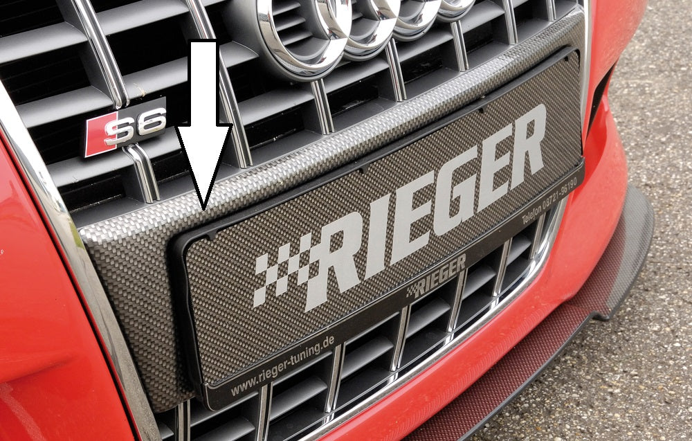 Rieger Tuning Kennzeichenauflage in Carbon-Look für original S-Grill 00211227