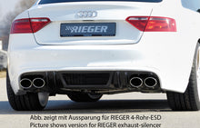 Rieger Tuning Heckschürzenansatz in Carbon-Look mit Aussparungen für original Endrohr links