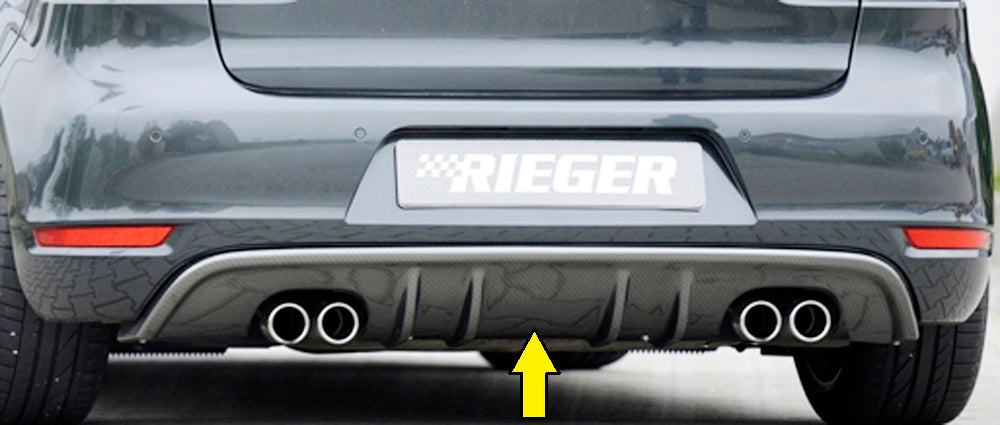 Rieger Tuning Heckeinsatz in Carbon-Look für original Doppelendrohr links/rechts
