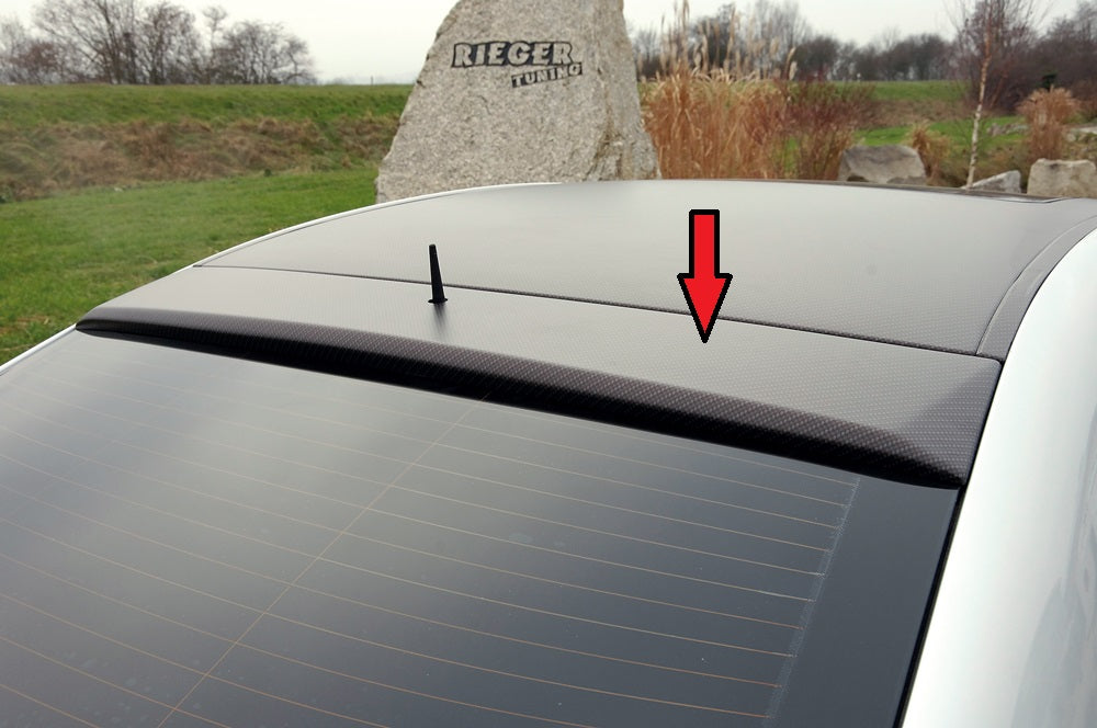 Rieger Tuning Heckscheibenblende in Carbon-Look mit Aussparung für Antenne