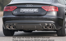 Rieger Tuning Heckeinsatz in Carbon-Look mit Aussparungen für original Endrohr links/rechs