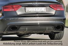 Rieger Tuning Heckeinsatz in Carbon-Look mit Aussparungen mit Aussparung für Endrohrblende je 1x185x120mm links/rechs