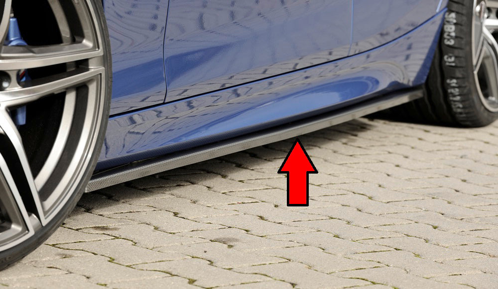 Rieger Tuning Seitenschwelleransatz links in Carbon-Look für Fahrzeuge mit M-Paket